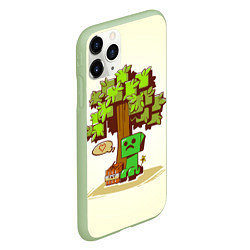 Чехол iPhone 11 Pro матовый Forest Creeper, цвет: 3D-салатовый — фото 2