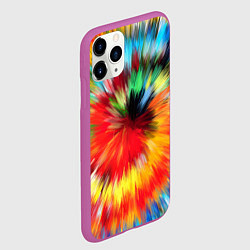 Чехол iPhone 11 Pro матовый Абстракция разноцветная и яркая, цвет: 3D-фиолетовый — фото 2
