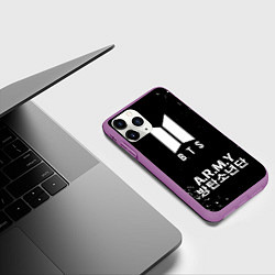 Чехол iPhone 11 Pro матовый BTS ARMY, цвет: 3D-фиолетовый — фото 2