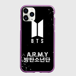 Чехол iPhone 11 Pro матовый BTS ARMY, цвет: 3D-фиолетовый