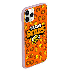 Чехол iPhone 11 Pro матовый Brawl Stars: Orange Team, цвет: 3D-розовый — фото 2