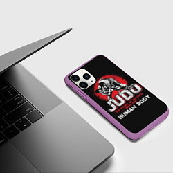 Чехол iPhone 11 Pro матовый Judo: Human Body, цвет: 3D-фиолетовый — фото 2