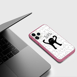 Чехол iPhone 11 Pro матовый ЪУЪ СЪУКА, цвет: 3D-малиновый — фото 2