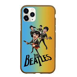 Чехол iPhone 11 Pro матовый The Beatles - world legend, цвет: 3D-коричневый