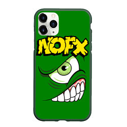 Чехол iPhone 11 Pro матовый NOFX Face, цвет: 3D-темно-зеленый