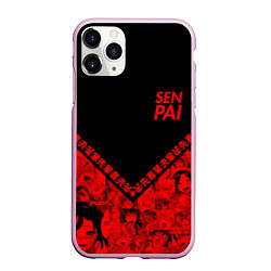 Чехол iPhone 11 Pro матовый SENPAI, цвет: 3D-розовый