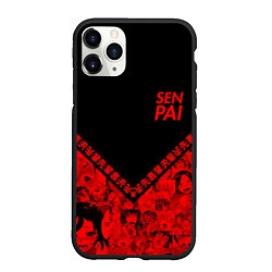 Чехол iPhone 11 Pro матовый SENPAI, цвет: 3D-черный