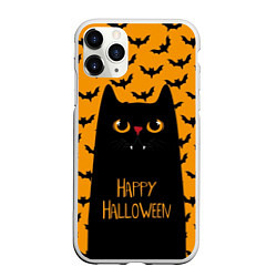 Чехол iPhone 11 Pro матовый Happy Halloween, цвет: 3D-белый