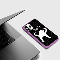 Чехол iPhone 11 Pro матовый ЪУЪ СЪУКА МАТЕМАТИКА, цвет: 3D-фиолетовый — фото 2