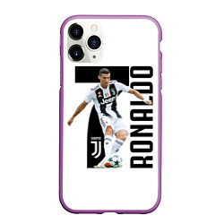 Чехол iPhone 11 Pro матовый Ronaldo the best, цвет: 3D-фиолетовый