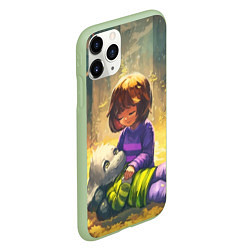Чехол iPhone 11 Pro матовый Фриск и Азриэль, цвет: 3D-салатовый — фото 2