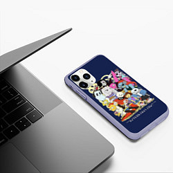Чехол iPhone 11 Pro матовый Undertale, цвет: 3D-светло-сиреневый — фото 2
