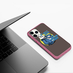 Чехол iPhone 11 Pro матовый Holy Crap, цвет: 3D-малиновый — фото 2