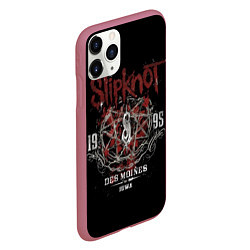 Чехол iPhone 11 Pro матовый Slipknot 1995, цвет: 3D-малиновый — фото 2