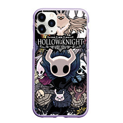 Чехол iPhone 11 Pro матовый Hollow Knight, цвет: 3D-светло-сиреневый