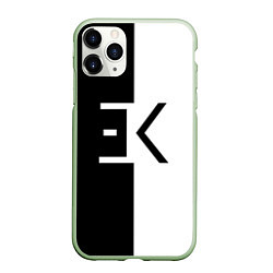 Чехол iPhone 11 Pro матовый Егор Крид: ЕК, цвет: 3D-салатовый