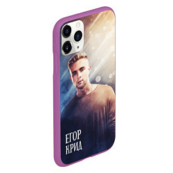 Чехол iPhone 11 Pro матовый Егор Крид: Слеза, цвет: 3D-фиолетовый — фото 2