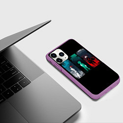 Чехол iPhone 11 Pro матовый Boku No Hero Academia minimal, цвет: 3D-фиолетовый — фото 2