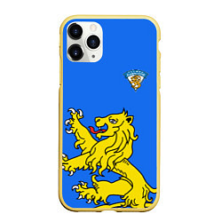 Чехол iPhone 11 Pro матовый Сборная Финляндии, цвет: 3D-желтый