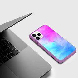 Чехол iPhone 11 Pro матовый Неоновое лето, цвет: 3D-фиолетовый — фото 2