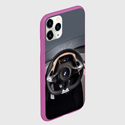 Чехол iPhone 11 Pro матовый BMW - salon, цвет: 3D-фиолетовый — фото 2
