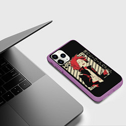 Чехол iPhone 11 Pro матовый Kaminari My hero Academia, цвет: 3D-фиолетовый — фото 2