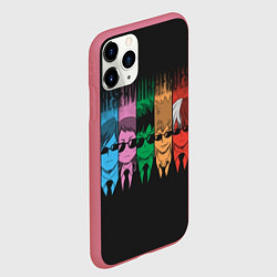 Чехол iPhone 11 Pro матовый My Hero Academia герои, цвет: 3D-малиновый — фото 2