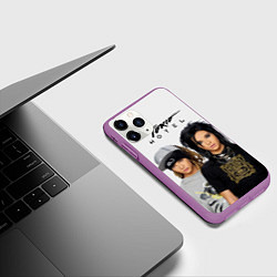Чехол iPhone 11 Pro матовый Tokio Hotel - poster, цвет: 3D-фиолетовый — фото 2