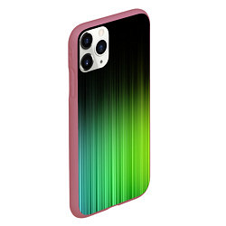 Чехол iPhone 11 Pro матовый Неоновые полосы - Минимализм, цвет: 3D-малиновый — фото 2