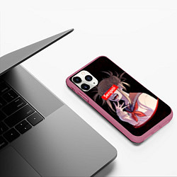 Чехол iPhone 11 Pro матовый Senpai My Hero Academia, цвет: 3D-малиновый — фото 2