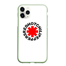 Чехол iPhone 11 Pro матовый RED HOT CHILI PEPPERS, цвет: 3D-салатовый