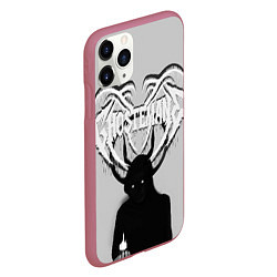 Чехол iPhone 11 Pro матовый Ghostemane, цвет: 3D-малиновый — фото 2