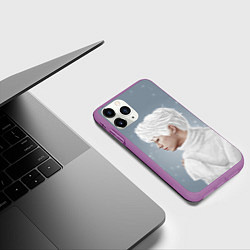 Чехол iPhone 11 Pro матовый Stray Kids, цвет: 3D-фиолетовый — фото 2