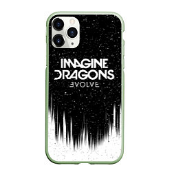 Чехол iPhone 11 Pro матовый IMAGINE DRAGONS, цвет: 3D-салатовый
