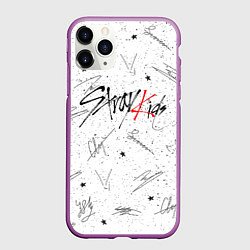 Чехол iPhone 11 Pro матовый STRAY KIDS АВТОГРАФЫ, цвет: 3D-фиолетовый