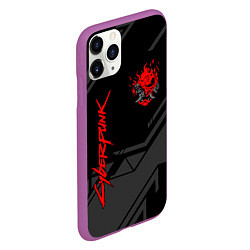 Чехол iPhone 11 Pro матовый Cyberpunk 2077: Grey Samurai, цвет: 3D-фиолетовый — фото 2