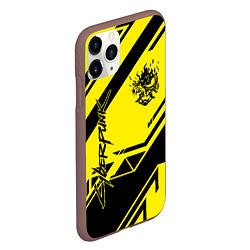 Чехол iPhone 11 Pro матовый Cyberpunk 2077: Yellow Samurai, цвет: 3D-коричневый — фото 2