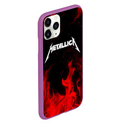 Чехол iPhone 11 Pro матовый METALLICA НА СПИНЕ, цвет: 3D-фиолетовый — фото 2