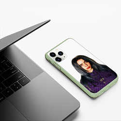 Чехол iPhone 11 Pro матовый BILLIE EILISH, цвет: 3D-салатовый — фото 2