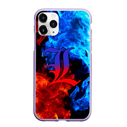 Чехол iPhone 11 Pro матовый L letter fire