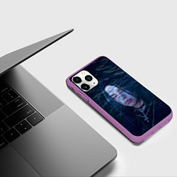Чехол iPhone 11 Pro матовый Billie Eilish: Ocean Eyes, цвет: 3D-фиолетовый — фото 2