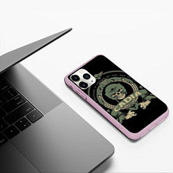 Чехол iPhone 11 Pro матовый Вархаммер - Cadia skull, цвет: 3D-розовый — фото 2