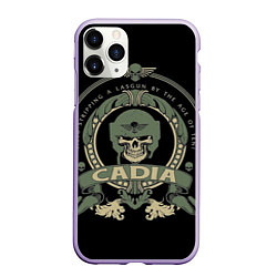 Чехол iPhone 11 Pro матовый Вархаммер - Cadia skull, цвет: 3D-светло-сиреневый