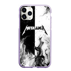 Чехол iPhone 11 Pro матовый METALLICA, цвет: 3D-светло-сиреневый