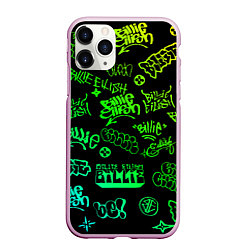 Чехол iPhone 11 Pro матовый BILLIE EILISH: Grunge Graffiti, цвет: 3D-розовый