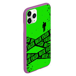 Чехол iPhone 11 Pro матовый BILLIE EILISH: Green & Black Tape, цвет: 3D-фиолетовый — фото 2