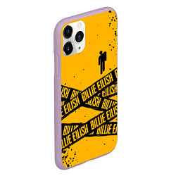 Чехол iPhone 11 Pro матовый BILLIE EILISH: Yellow Tape, цвет: 3D-сиреневый — фото 2