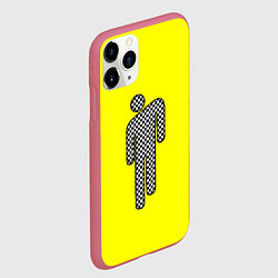 Чехол iPhone 11 Pro матовый Billie Eilish: Grid Manikin, цвет: 3D-малиновый — фото 2
