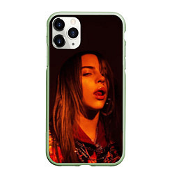 Чехол iPhone 11 Pro матовый BILLIE EILISH: Red Mood, цвет: 3D-салатовый