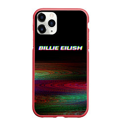 Чехол iPhone 11 Pro матовый BILLIE EILISH: Black Glitch, цвет: 3D-красный